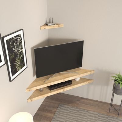 Mensi 120 cm Floating Corner TV Unit for TVs up to 55"