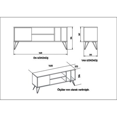 Mistico 140 cm TV Unit for TVs up to 63"