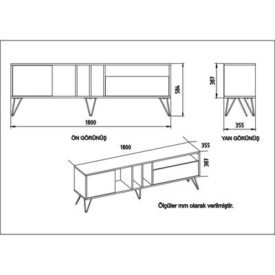 Mistico 180 cm TV Unit for TVs up to 80"