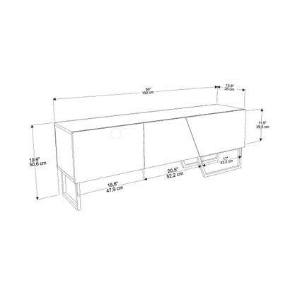 Parla 150 cm TV Unit for TVs up to 65"