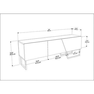 Parla 150 cm TV Unit for TVs up to 65"