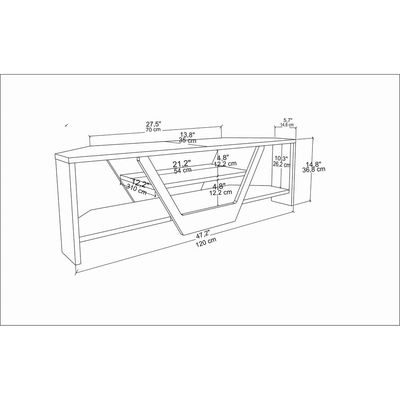 Sares 120 cm Corner TV Unit for TVs up to 55"