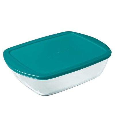 Pyrex Cook&Store 400ml Rectangular Roaster with Lid for Versatile Cooking and Storing