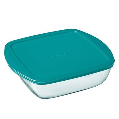 Pyrex Cook&Store 2.2L Squared Roaster with Lid for Versatile Cooking and Storing