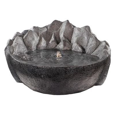 Yatai Electric Water Fountain, Handcrafted Polyresin & Fiberglass Cascading Freestanding Fountains, Realistic Rock Design Fountain with LED Light, Ideal for Relaxation, Meditation, Event & Home Decor