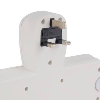 Olsenmark 3-Way Power Wall Socket with Individual Switches- OMES1862D/ 2 Way USB Ports, with PP Fire Proof Housing and Copper Parts, Child Safety Shutter/ Ideal for Home, Office, etc. to Connect Chargers, Laptops, Lamp and Other Electrical Devices and Appliances/ White, 2-Year Warranty