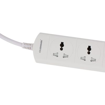 Olsenmark Power Socket- OMES1866D/ 4 Way Universal Sockets, 2-way USB Ports, Equipped with PP Fire Proof Housing and Child Safety Shutter/ 3-meter Cord, Ideal for Home, Office, etc. to Connect Chargers, Laptops, Lamp and Other Electrical Devices and Appliances/ White, Two-Year Warranty