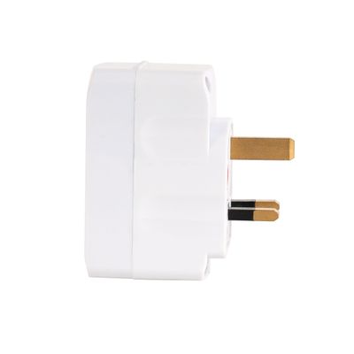 Olsenmark Universal Adaptor- OMES1889/ ABS Housing, Copper Parts and Pin, Global Compatibility/ 1 UK, 2 UK Adaptors, 2 Way USB, Compact and Portable Design/ Perfect for Travelling/ White