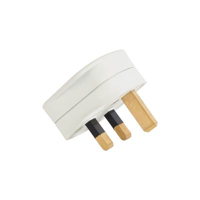 Olsenmark 13A Plug Top- OMES1893/ Ideal for Wide Range of Electrical Devices and Appliances, with Square Pin and Fuse, ESMA Standard/ White