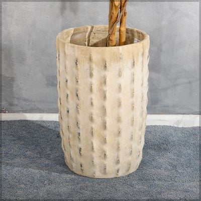 Yatai Plant Pot, Tall Textured Finish Concrete Planter Pot with Drainage Hole, Lightweight & Weather-Resistant Plant Vase, Indoor & Outdoor Flower Pot, Garden Pot for Home Event Patio Decor (34.5X54)