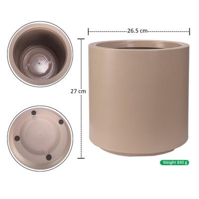 Yatai Plastic 27Cm Self Watering Planter Garden Plant Pot Indoor Nursery Pot Flower Plant Container For Home Decor For All House Plants, Flowers, and Rose Plants Gardning (Coffee)