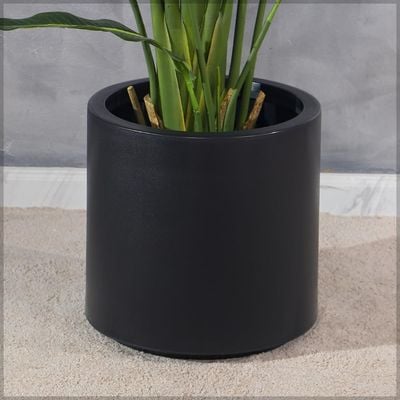 Yatai Plastic 34 Cm Self Watering Planter Garden Plant Pot Indoor Nursery Pot Flower Plant Container For Home Decor For All House Plants, Flowers, and Rose Plants (Black)