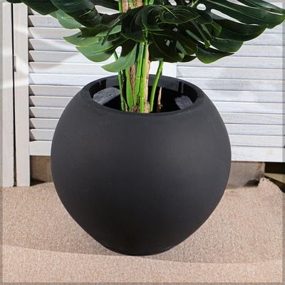 Yatai Concrete Planter Pot Garden Plant Pot Indoor Nursery Pot Flower Plant Container For Home Decor For All House Plants, Flowers, and Rose Plant Palm Tree Pot Vase (Large)