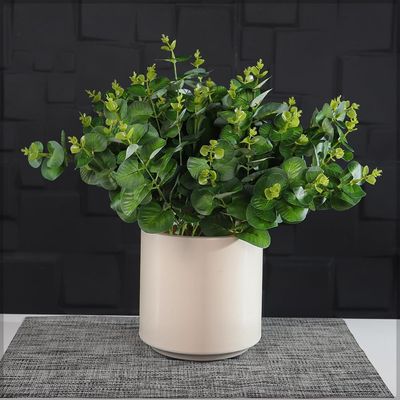 Yatai Plastic Planter Pot, Plant Pot with Distinctive Textured Detailing, Lightweight & Weatherproof Indoor & Outdoor Flower Pot, Boho Decor Floor Vase Decor, Garden Pot for Patio Event (1, Beige 1)
