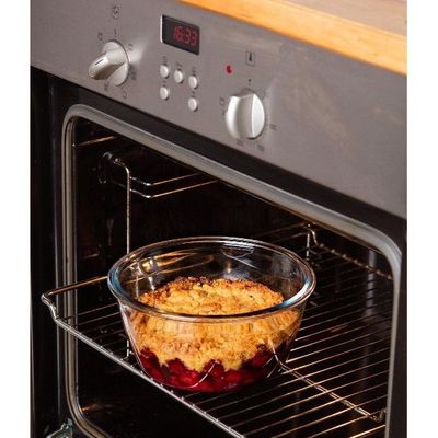 Pyrex Cook&Go 700ml Round Storage Dish with Blue Lid - Airtight, Versatile Freezer-to-Oven Solution