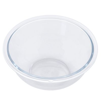 Royalford RF2705-GBD Glass Mixing Bowl, 0.8L - Glass Bowl, Oven Safe Mixing Bowl Set, Glass Baking Accessory, Small Serving/Mixing Bowl | Dishwasher & Microwave Safe | Ideal for Diets, Leftovers, Salads, Pasta, & healthy Snacks 