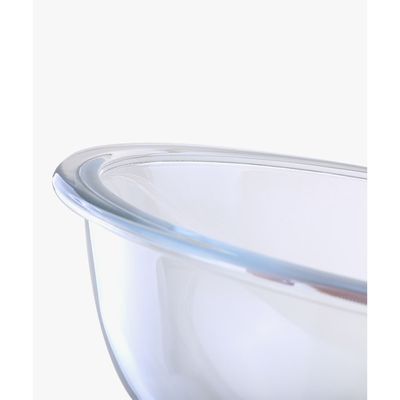 Royalford RF2704-GBD 1.3L Glass Mixing Bowl - Elegant Deep Design & Shape Mixing Bowl | Glass Baking Accessory, Small Serving/Mixing Bowl | Easy to Clean & Microwave Safe