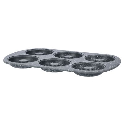 Royalford RF9905 Doughnut Pans for Baking | 0.5 mm thickness | with 6 Slots - Reusable Bagel Mold Tray for Prolonged Use | Microwave, & Freezer Safe | Baking Molds for Small Donuts, Cookie, Resin Art, & More