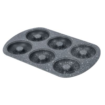 Royalford RF9905 Doughnut Pans for Baking | 0.5 mm thickness | with 6 Slots - Reusable Bagel Mold Tray for Prolonged Use | Microwave, & Freezer Safe | Baking Molds for Small Donuts, Cookie, Resin Art, & More