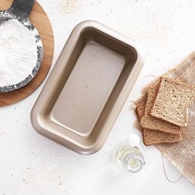 Royalford Non-Stick Loaf Pan - RF8787| Aluminium Build with Premium Non-Stick Coating for Easy Release & Clean Up - Oven Safe Bread Baking Mould - Ideal for Loaves, Bread, Cake - 0.5MM Thick - 28x17.5x6 cm