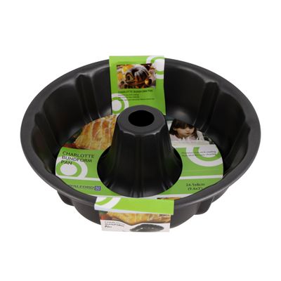 Royalford RF7032 Charlotte Bund Form Pan - Carbon Steel with Premium Non-Stick Coating for Easy Release & Clean Up - Oven Safe Cake Mould - Bundt Cake Pan - 0.7MM Thick - 25.5 x 8 CM