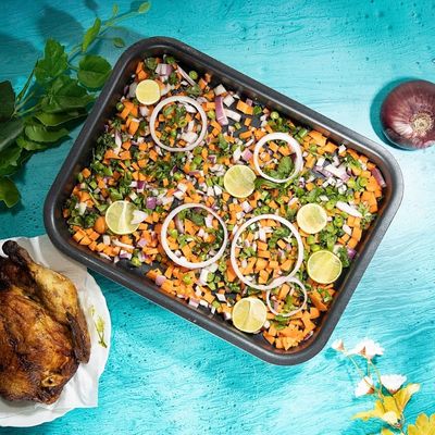 Royalford Non-Stick Square Baking Tray, 41cm Bakeware, RF1149-SP41 | Heavy Duty & Sturdy Design | Ideal for Cakes, Brownies, Bread Sticks, Cream Pie, Cookies, & More