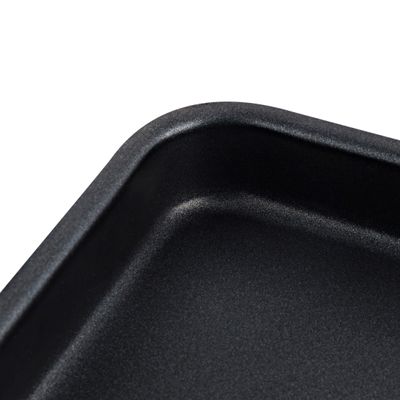 Royalford RF1147-SP32 Non-Stick Square Baking Tray, 32 CM | Premium Bakeware Carbon Steel Baking Tray, Non-Stick Baking Pan, Induction Safe Baking Pan