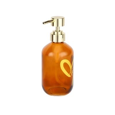 Royalford 300 ml Handwash Soap Dispenser-RF12310/ Versatile Refillable Dispensers for Liquid, Shampoo, Conditioner, Hand wash, Sanitizer, Lotion/ Aesthetic Design, Multipurpose One Hand Use/ Brown