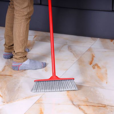 Royalford RF5832 Long Floor Broom with Strong Iron Handle - Upright Long Handle Broom with Stiff Bristles | Multipurpose Cleaning Tool Perfect for Home or Office Use |Ideal for All Sweeping Cleaning Job