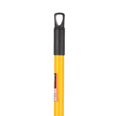 Royalford 28.5 CM Floor Broom with a Long Steel Handle- RF11999| Large and Wide Broom Head| Compatible with All Floor Types| Ideal for Sweeping and Cleaning Room, Bathroom, Kitchen| Premium-Quality, Highly Durable, Light-Weight and Elegant Design| Yellow and Black