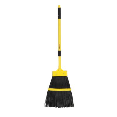 Royalford Garden Broom- RF12256/ with Iron Handle, for Quick Clean Up of Lawn and Yard, Garden, Leaf, Debris, Turf/ Less Bending Built, and Efficient Large Head, Ideal for Gardening and other Outdoor Uses/ Black and Yellow