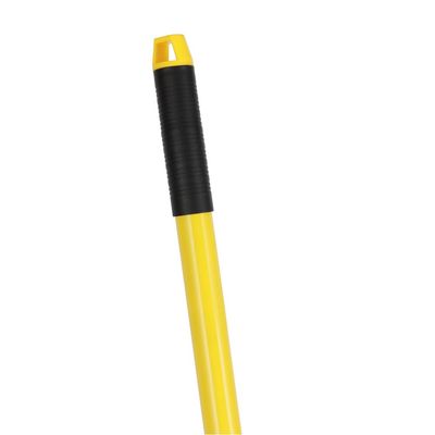 Royalford Garden Broom- RF12256/ with Iron Handle, for Quick Clean Up of Lawn and Yard, Garden, Leaf, Debris, Turf/ Less Bending Built, and Efficient Large Head, Ideal for Gardening and other Outdoor Uses/ Black and Yellow