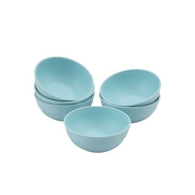 Royalford Snack Plate Set- RF11298| Pack of 6 Round Snack Bowl Set, Premium-Quality, Light-Weight, BPA-Free and Food-Grade Bowl| Perfect for Serving Soups, Salads, Snacks, Curry| Blue