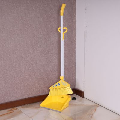 Royalford RF4477 Plastic Broom with Dustpan Set - Hand Broom with Durable Bristles - Broom Set Having Frayed and Angled Tips - Cleaning Tool Perfect for Home or Office Use