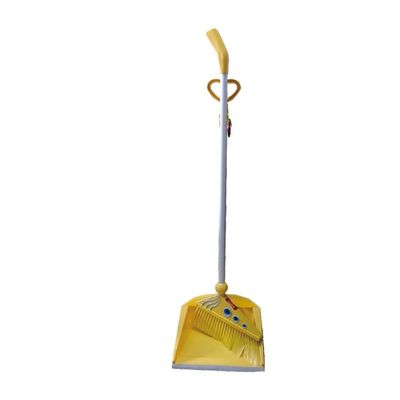 Royalford RF4477 Plastic Broom with Dustpan Set - Hand Broom with Durable Bristles - Broom Set Having Frayed and Angled Tips - Cleaning Tool Perfect for Home or Office Use