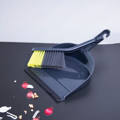 Royalford Dustpan with Brush-RF2368GR| Dustpan with Brush with Durable Stiff Bristles and Comfortable Grip| Multi-Purpose Cleaning Tool Perfect for Home, Kitchen, Office Use| Highly Durable, Light-Weight and Elegant Design