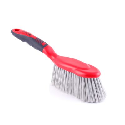 Royalford One Click Series Dustpan with Brush -RF8829| Large Brush Head, Feathered Tip Bristles with Handle and Comfortable Grip| Multi-Purpose Cleaning Tool Perfect for Home, Kitchen, Office, Hospital Use| Highly Durable, Light-Weight and Elegant Design