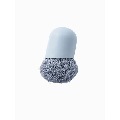 Dish Scrubber | Terylene Fiber Ball | 1 handle with 2 balls | RF10549 | Scouring Pads Round Dish Pads | Scrubber Pad Used for Dishes, Pots, Pans, and Ovens | 2 Cleaning Balls | Mesh Scrubbers for Kitchen