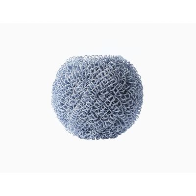 Dish Scrubber, Terylene Fiber Ball, 1 long handle, 2 balls | RF10550 | Scouring Pads Round Dish Pads | Scrubber Pad Used for Dishes, Pots, Pans, and Ovens | 2 Cleaning Balls | Mesh Scrubbers for Kitchen