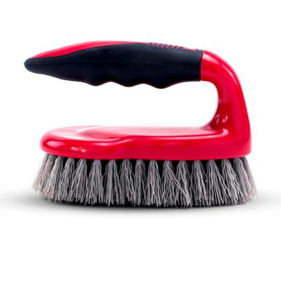 Royalford One Click Series Brush- RF8827| Scrubbing Brush with Handle| Multi-Purpose Scrub with Bristles for Cleaning Kitchen and Bathroom| Superior Quality Cleaning Brush, Abrasive Cleaning Power| Strong and Comfortable Grip| Cleaning Supplies