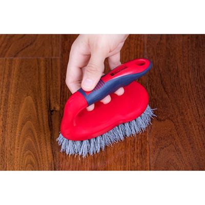 Royalford One Click Series Brush- RF8827| Scrubbing Brush with Handle| Multi-Purpose Scrub with Bristles for Cleaning Kitchen and Bathroom| Superior Quality Cleaning Brush, Abrasive Cleaning Power| Strong and Comfortable Grip| Cleaning Supplies