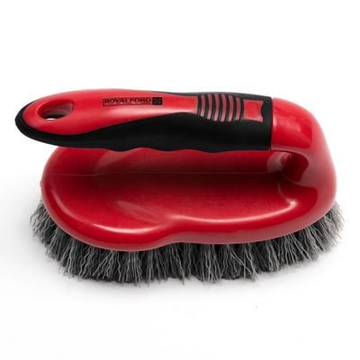 Royalford One Click Series Brush- RF8827| Scrubbing Brush with Handle| Multi-Purpose Scrub with Bristles for Cleaning Kitchen and Bathroom| Superior Quality Cleaning Brush, Abrasive Cleaning Power| Strong and Comfortable Grip| Cleaning Supplies