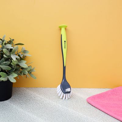 Royalford Dish Brush | Portable Long Soft Handle | RF9604 | Flexible Ergonomic Design with Hanging Hole | Kitchen Brush | Best Scratch-Free Cleaning Tool for Pots, Dishes Pans & More