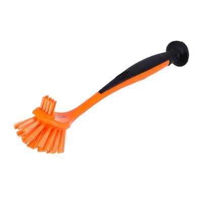 Royalford Dish Brush | Portable Long Soft Handle | RF9604 | Flexible Ergonomic Design with Hanging Hole | Kitchen Brush | Best Scratch-Free Cleaning Tool for Pots, Dishes Pans & More