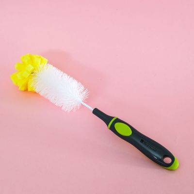 Royalford Bottle Cleaning Brush-RF9916| Multi-Purpose Brush with Sponge Head Suitable for Cleaning Bottles, Cups, Teapots, etc.| Comfortable Handle for Easy Cleaning| Scrubber for Washing Bottles| Kitchen Tool| Green