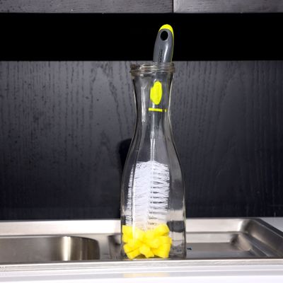 Royalford Bottle Cleaning Brush-RF9916| Multi-Purpose Brush with Sponge Head Suitable for Cleaning Bottles, Cups, Teapots, etc.| Comfortable Handle for Easy Cleaning| Scrubber for Washing Bottles| Kitchen Tool| Green