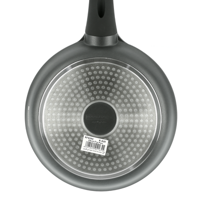 Royalford 24 CM Die-Cast Aluminum Fry Pan- RF8594| Strong Die-Cast Aluminum Body with Non-Stick Marble Coating and Bakelite Handle| Heat Resistant Exterior, Induction Bottom and Dishwasher-Safe| Grey