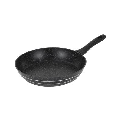 Royalford 30 cm Smart Granite Series Frypan- RF11873/ Strong Forged Aluminum Body with Non-Stick Coating and Heat Resistant Soft Touch Handle/ Induction Bottom, Compatible with Hot Plate, Halogen, Ceramic and Gas Stovetops/ Perfect for Frying, Sauting, Tempering/ Black 
