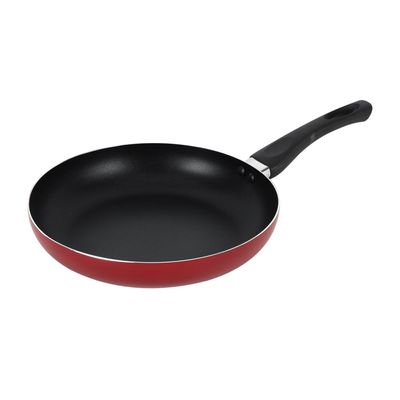 Royalford 3 Piece Nonstick Cookware Set- RF12597/ Strong Aluminum Body with Non-Stick Coating Interior and Bakelite Handle/ Includes a Casserole with Tempered Glass Lid and a Frypan, Compatible with Hot Plate, Halogen, Ceramic and Gas Stovetops/ Perfect for Frying, Sauting, Tempering/ Black and Red