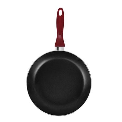 Royalford RF1758 -FPT26 2 Pcs Non-Stick Frying Pan 26cm with Nylon Turner - Non -Stick 2 Layer 2.5mm Thick | Frying Pan Deluxe Value Set, Fry Pan with Turner Included | Compatible With Multiple Hob